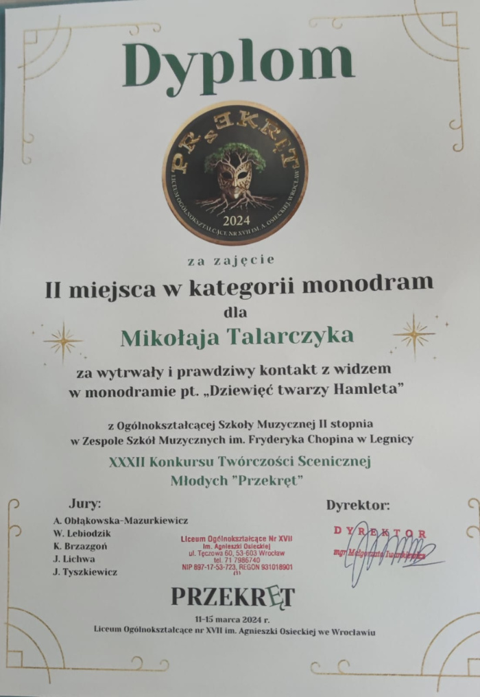 Sukces Mikołaja Talarczyka
