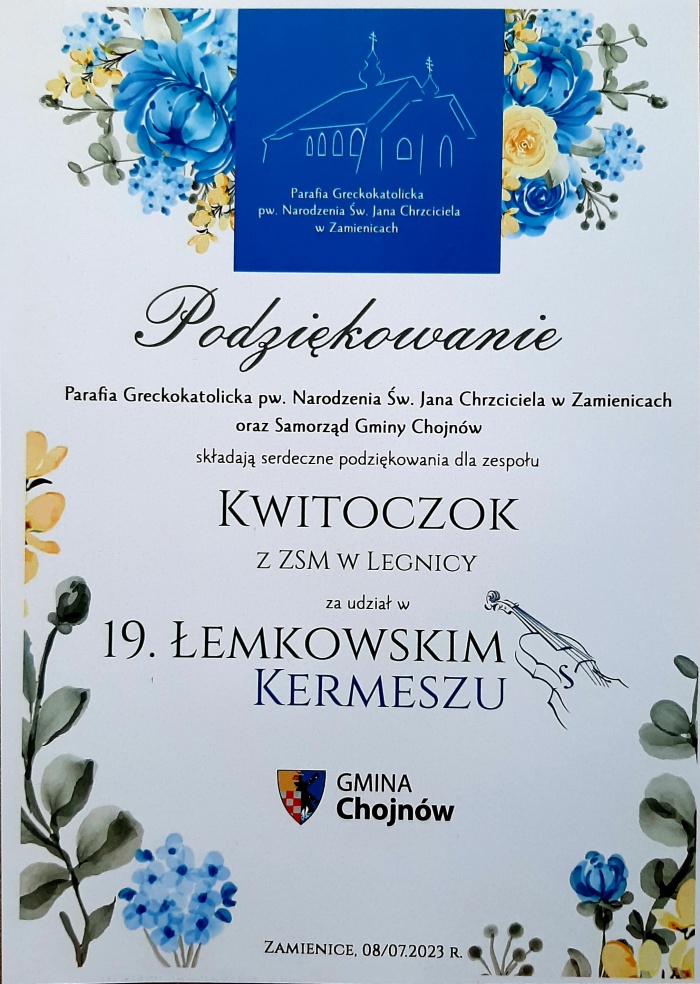 Sukcesy koncertowe Zespołu Łemkowskiego „KWITOCZOK”